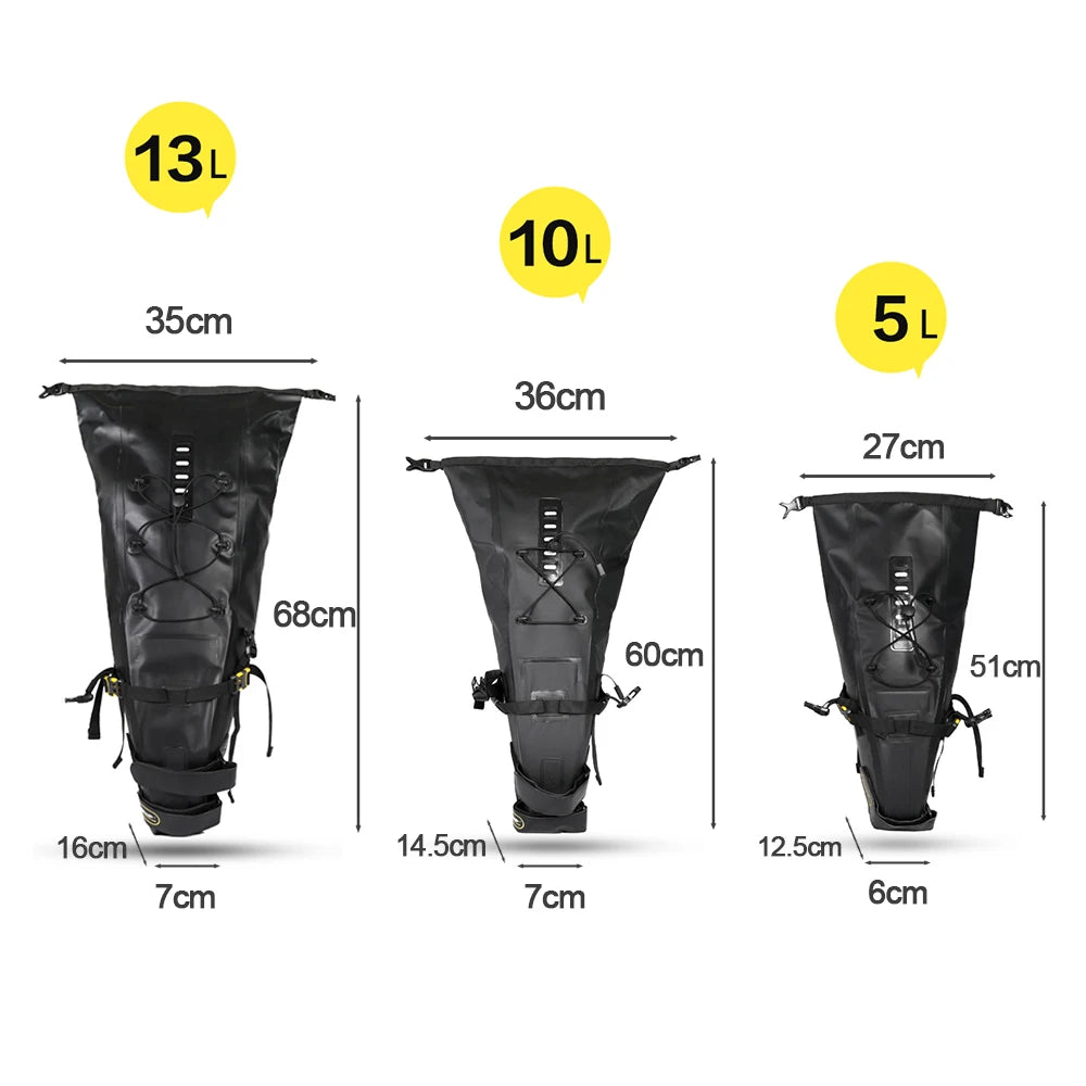 Rhinowalk Bicycle Bag 5L-13L Full Waterproof  Road Mountain Bike Cycling Rear Rack Bag Luggage Pannier Bike Saddle Accessories