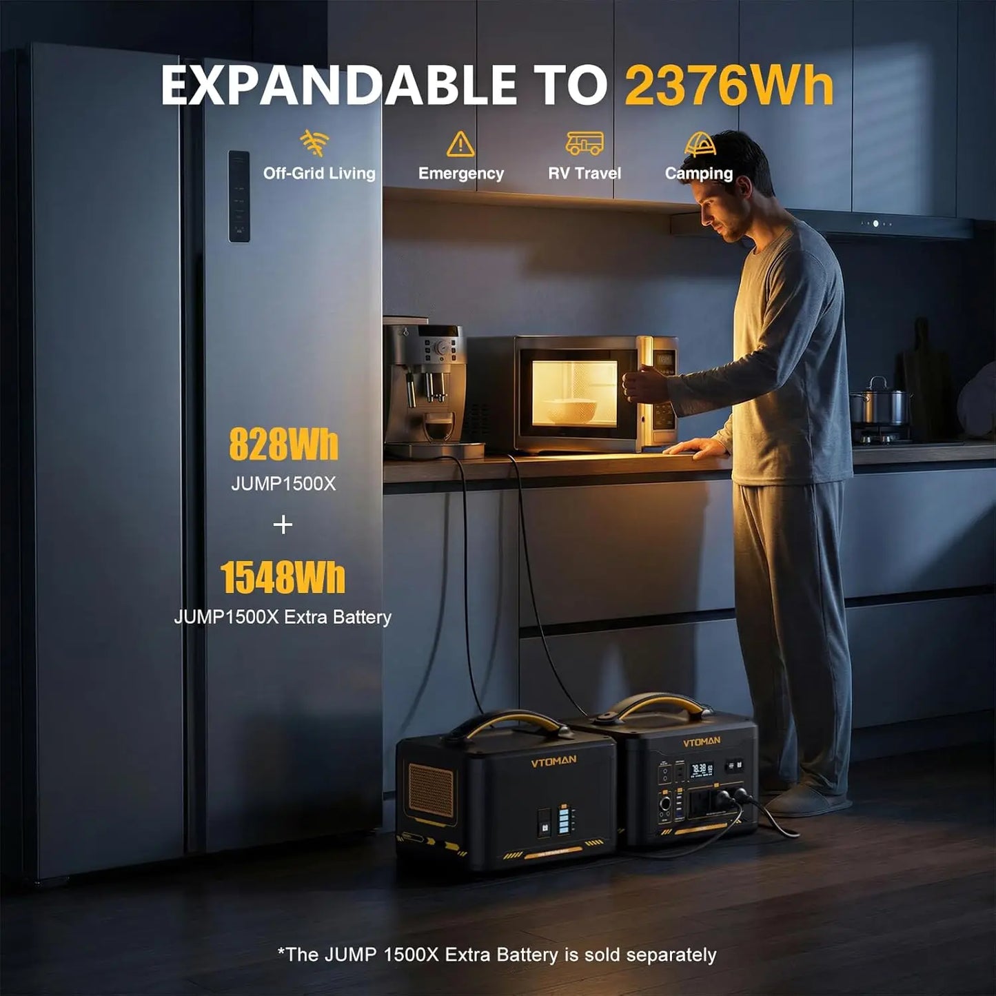 Jump 1500X Portable Power Station with Jump Start, 828Wh LiFePO4 Battery 1500W AC Outlets (3000W Surge) /100W USB-C, Customized
